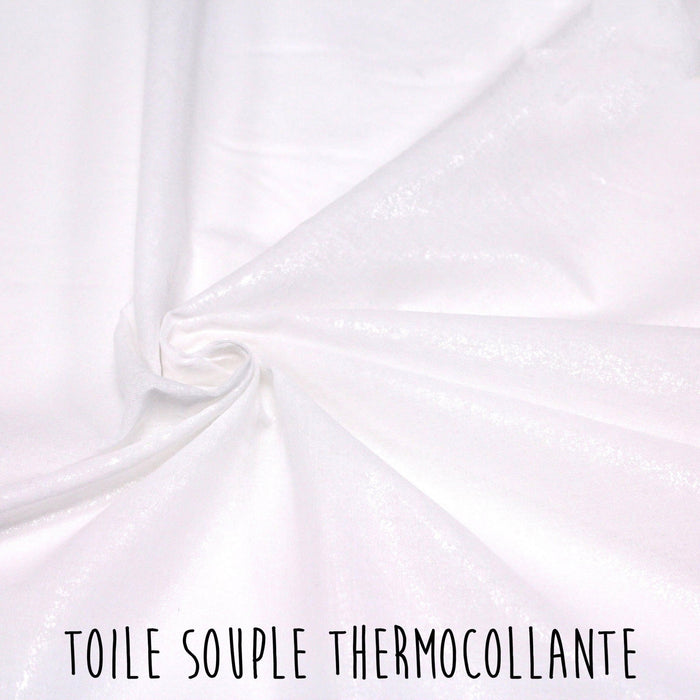 Tissu toile thermocollante 100% coton : souple, rigide, noir, blanc : RAPPORT QUALITE PRIX PARFAIT