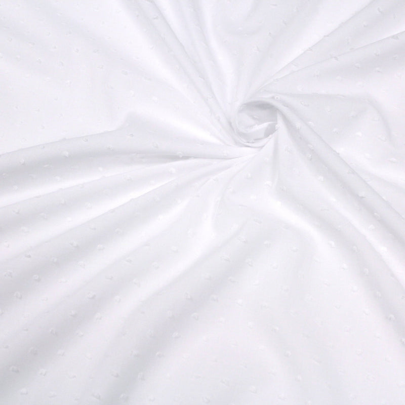 Tissu Plumetis de coton 100% coton : blanc, bleu, vert, parme... - TissusPapi.com