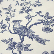 Tissu coton TOILE DE JOUY AUX MESANGES : bleu, vert - OEKO - TEX - TissusPapi.com