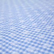 Tissu coton Seersucker VICHY carreaux & fines fleurs blanches : bleu, jaune, rose, violet - TissusPapi.com