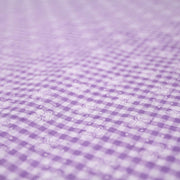 Tissu coton Seersucker VICHY carreaux & fines fleurs blanches : bleu, jaune, rose, violet - TissusPapi.com