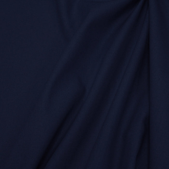 Tissu cotonnade bleu marine uni - COLLECTION LES BASIQUES - TissusPapi.com