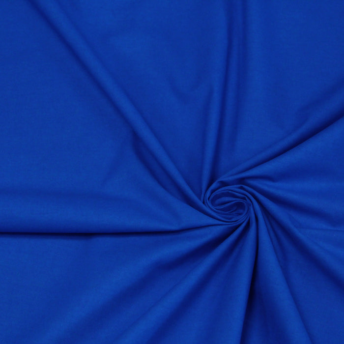 Tissu de coton uni bleu roi BENJAMIN - OEKO-TEX® - tissuspapi