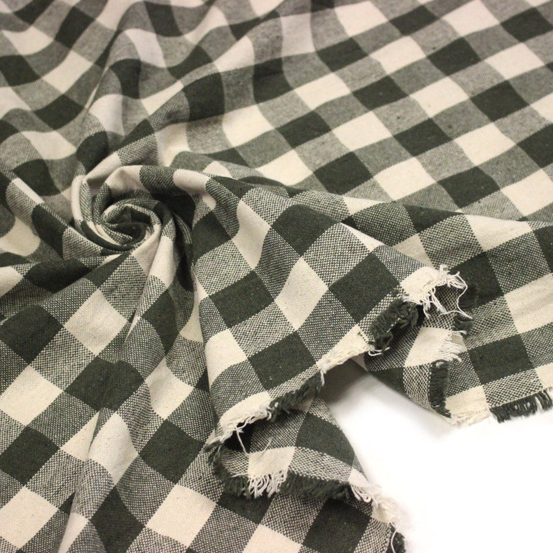 Tissu coton VICHY RUSTIQUE grands carreaux 25mm : nombreuses couleurs tendance ! - TissusPapi.com