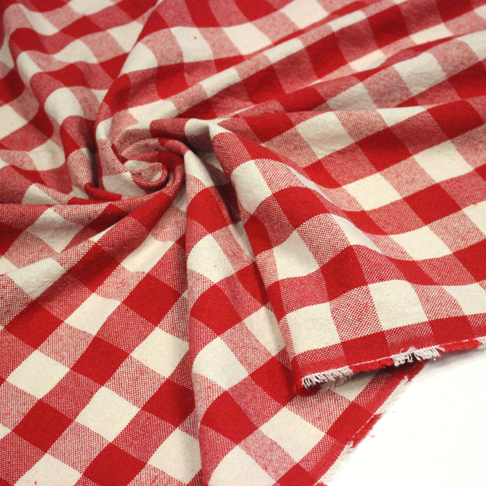 Tissu coton VICHY RUSTIQUE grands carreaux 25mm : nombreuses couleurs tendance !