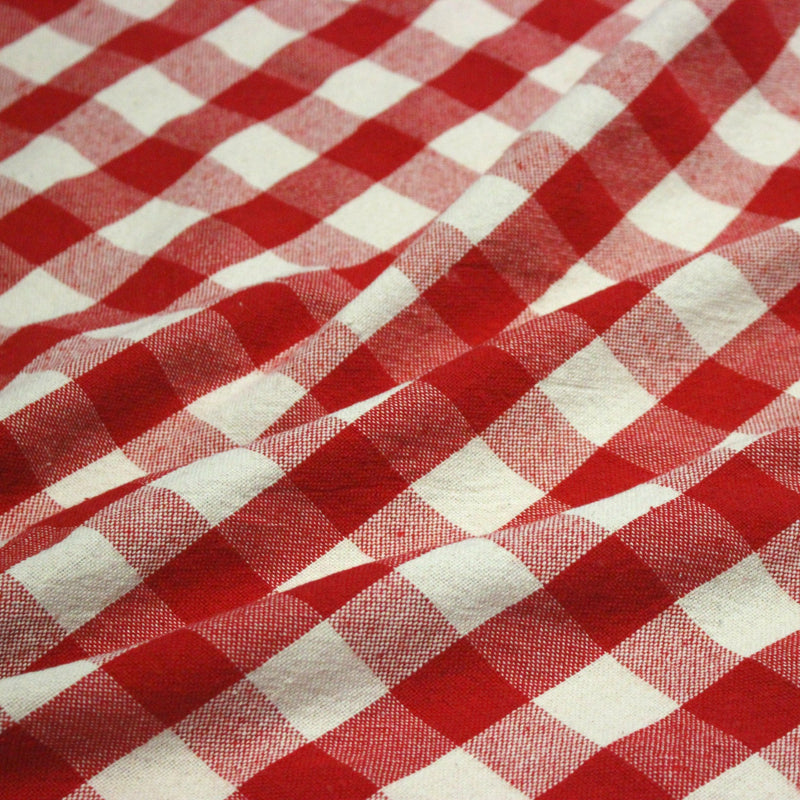 Tissu coton VICHY RUSTIQUE grands carreaux 25mm : nombreuses couleurs tendance ! - TissusPapi.com