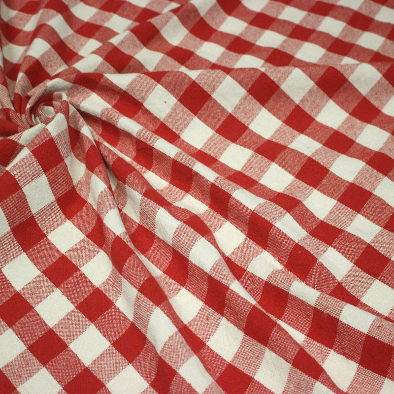 Tissu coton VICHY RUSTIQUE grands carreaux 25mm : nombreuses couleurs tendance ! - TissusPapi.com