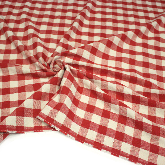 Tissu coton VICHY RUSTIQUE grands carreaux 25mm : nombreuses couleurs tendance !
