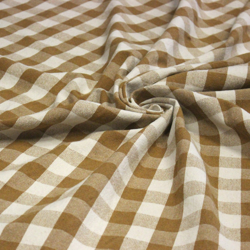 Tissu coton VICHY RUSTIQUE grands carreaux 25mm : nombreuses couleurs tendance ! - TissusPapi.com