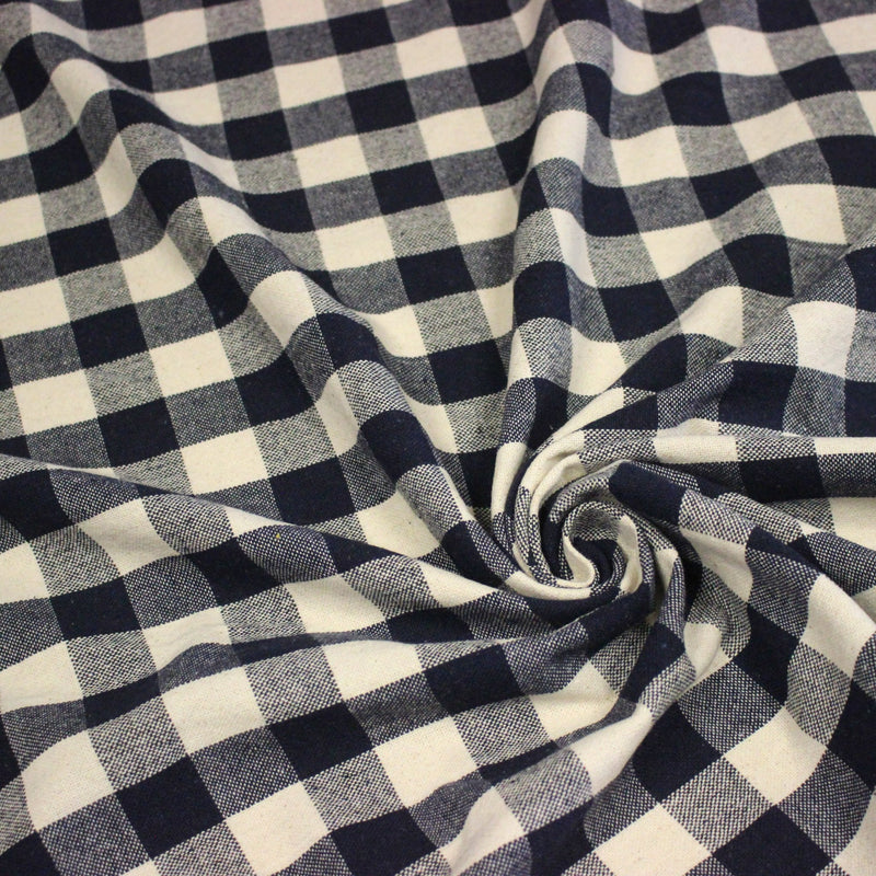 Tissu coton VICHY RUSTIQUE grands carreaux 25mm : nombreuses couleurs tendance ! - TissusPapi.com