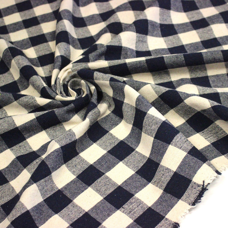 Tissu coton VICHY RUSTIQUE grands carreaux 25mm : nombreuses couleurs tendance ! - TissusPapi.com