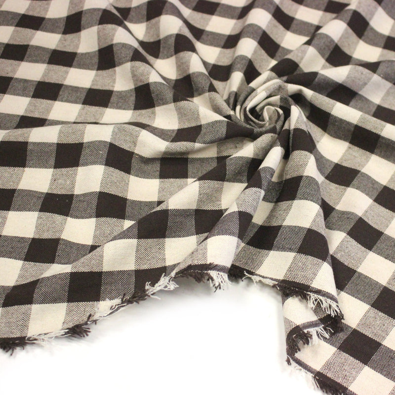 Tissu coton VICHY RUSTIQUE grands carreaux 25mm : nombreuses couleurs tendance ! - TissusPapi.com