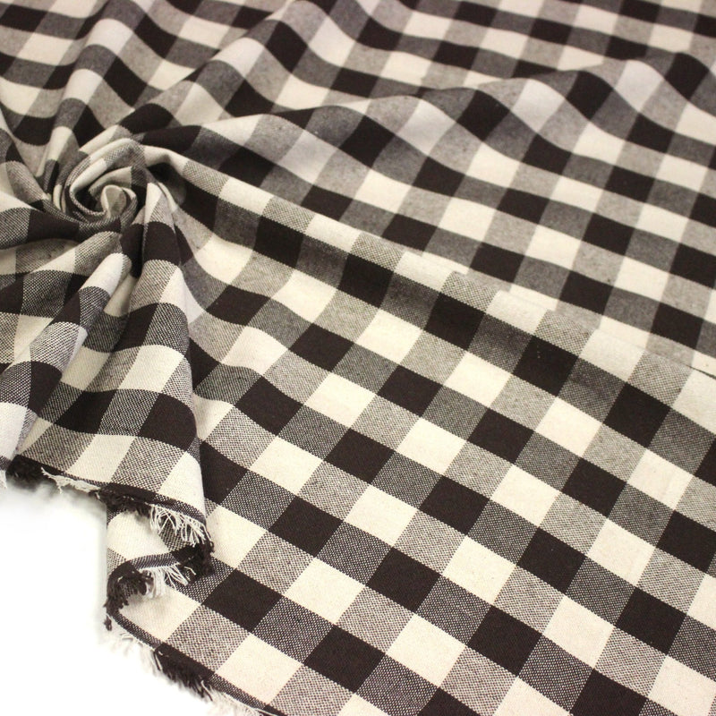 Tissu coton VICHY RUSTIQUE grands carreaux 25mm : nombreuses couleurs tendance ! - TissusPapi.com