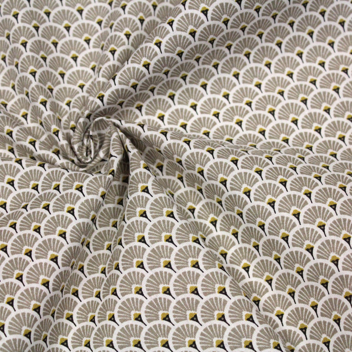 Tissu cotonnade motif japonais éventails SENSU : nombreuses couleurs - OEKO-TEX