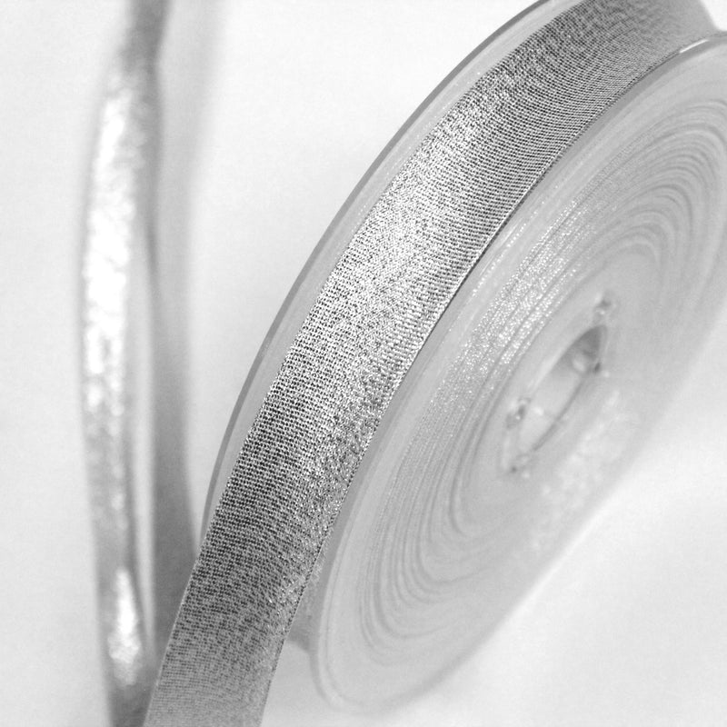 Biais uni argenté - Galette de 25 mètres - TissusPapi.com