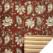Tissu matelassé coton indien, motif traditionnel floral : nombreuses couleurs et fleuris au choix! - TissusPapi.com