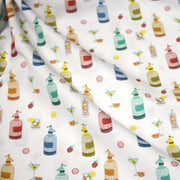 Tissu cotonnade Cocktails & Eaux de Seltz - OEKO - TEX - TissusPapi.com
