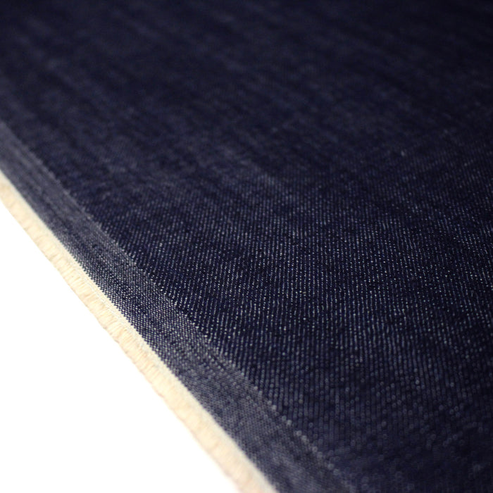 Tissu denim brut bleu, 100% coton - Fabrication italienne