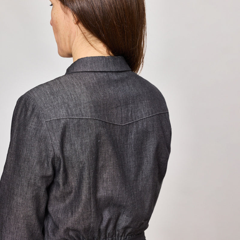 Tissu Chambray 100% coton : bleu, marine, noir - OEKO - TEX - TissusPapi.com