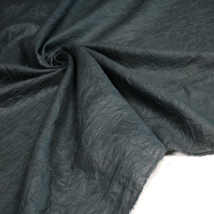 Tissu ramie froissé, fabriqué en France : blanc grisé, gris rosé, gris bleuté