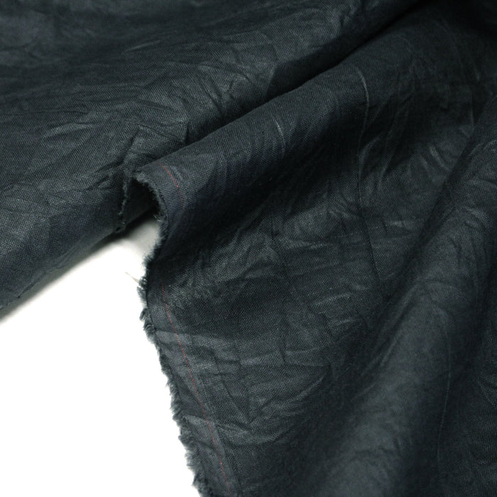 Tissu ramie froissé, fabriqué en France : blanc grisé, gris rosé, gris bleuté