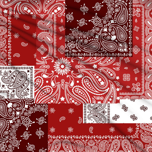 Tissu gabardine coton imprimée motif BANDANA paisley : nombreuses couleurs ! - STANDARD 100 OEKO-TEX - TissusPapi.com