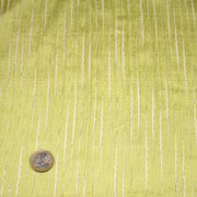 Tissu coton soie tissé rayé, trois couleurs : vert, jaune, gris - MADE IN FRANCE - TissusPapi.com
