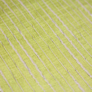 Tissu coton soie tissé rayé, trois couleurs : vert, jaune, gris - MADE IN FRANCE - TissusPapi.com