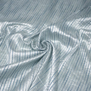 Tissu coton soie tissé rayé, trois couleurs : vert, jaune, gris - MADE IN FRANCE - TissusPapi.com