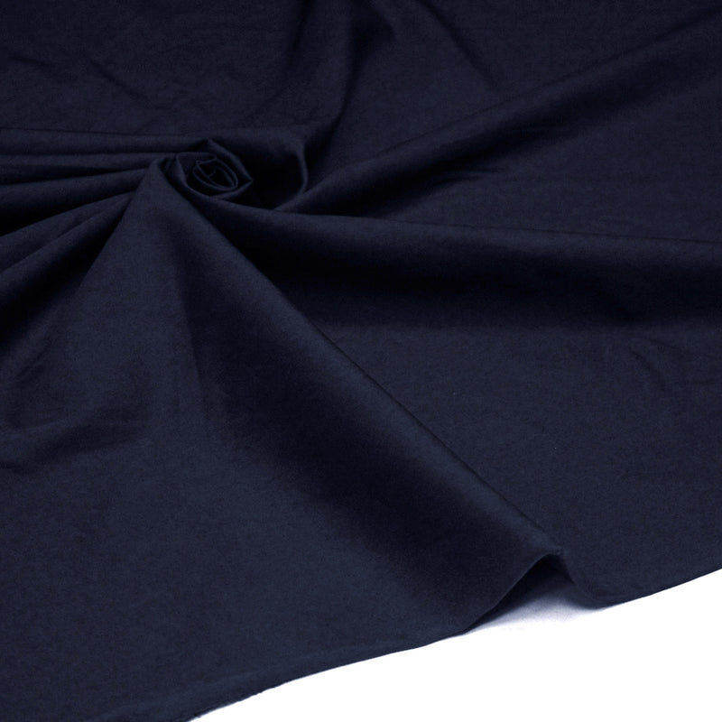 Tissu cotonnade bleu marine uni - COLLECTION LES BASIQUES - TissusPapi.com