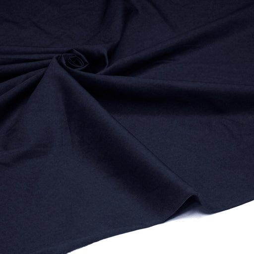 Tissu cotonnade bleu marine uni - COLLECTION LES BASIQUES - TissusPapi.com