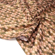 Tissu cotonnade motif vagues japonaises Seigaiha dorées : nombreuses couleurs - COLLECTION JAPON DORÉ - TissusPapi.com