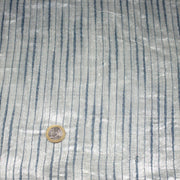 Tissu coton soie tissé rayé, trois couleurs : vert, jaune, gris - MADE IN FRANCE - TissusPapi.com