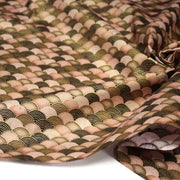 Tissu cotonnade motif vagues japonaises Seigaiha dorées : nombreuses couleurs - COLLECTION JAPON DORÉ - TissusPapi.com