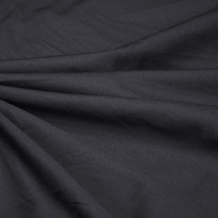 Tissu Gabardine de coton élasthanne gris souris