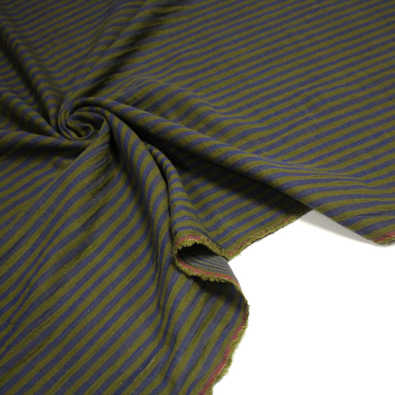 Tissu double gaze coton rayée recto verso : nombreuses couleurs ! OEKO - TEX - TissusPapi.com