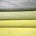 Tissu coton soie tissé rayé, trois couleurs : vert, jaune, gris - MADE IN FRANCE - TissusPapi.com
