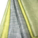 Tissu coton soie tissé rayé, trois couleurs : vert, jaune, gris - MADE IN FRANCE - TissusPapi.com