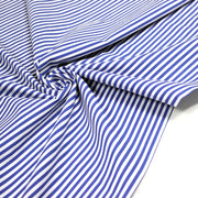 Tissu cotonnade Rayures bleu roi et blanches, 4mm - OEKO - TEX STANDARD 100 - TissusPapi.com