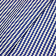 Tissu cotonnade Rayures bleu roi et blanches, 4mm - OEKO - TEX STANDARD 100 - TissusPapi.com