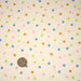 Tissu popeline coton écru aux pois et étoiles multicolores - TissusPapi.com