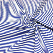Tissu cotonnade Rayures bleu roi et blanches, 4mm - OEKO - TEX STANDARD 100 - TissusPapi.com