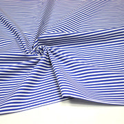 Tissu cotonnade Rayures bleu roi et blanches, 4mm - OEKO - TEX STANDARD 100 - TissusPapi.com