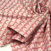 Tissu popeline coton rose indien aux arcs en ciel dessinés blancs - TissusPapi.com