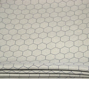 Tissu coton demi natté, motif japonais Kikko bleu & gris - MADE IN JAPAN - FABRICATION JAPONAISE - TissusPapi.com