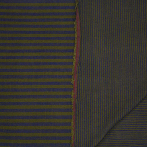 Tissu double gaze coton rayée recto verso : nombreuses couleurs ! OEKO - TEX - TissusPapi.com