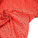 Tissu popeline coton rouge aux flèches & liserés noirs - TissusPapi.com