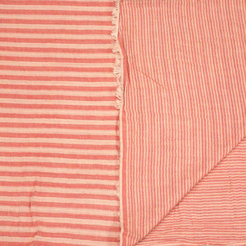 Tissu double gaze coton rayée recto verso : nombreuses couleurs ! OEKO - TEX - TissusPapi.com