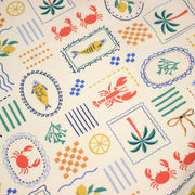 Tissu cotonnade Homards, palmiers et citrons - COLLECTION SICILIA - OEKO - TEX STANDARD 100 - TissusPapi.com