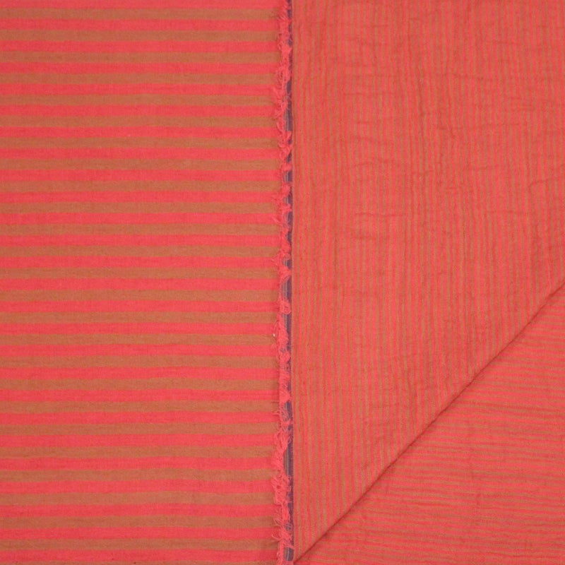 Tissu double gaze coton rayée recto verso : nombreuses couleurs ! OEKO - TEX - TissusPapi.com